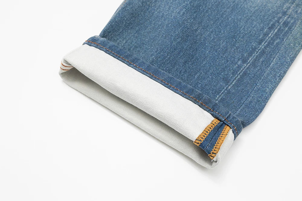 streetwear ripped hole patch baggy y2k jeans for men washed pantalones hombre straight casual denim trousers oversized unique jeans style 5941