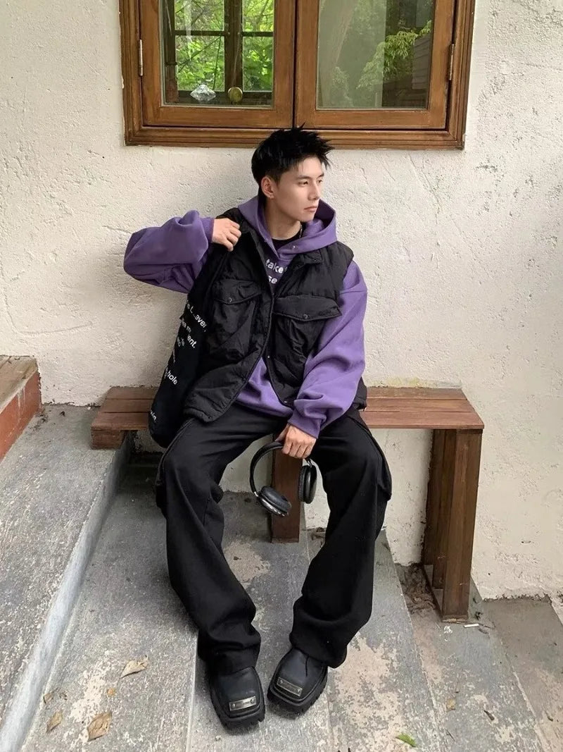 leather varsity jacket, fall winter fit, for men, fall streetwear outfit, oversized style, layered fashion, modern aesthetic, graphic detail