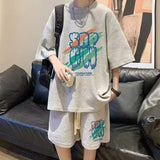 Harajuku Broken heart – 2024 Summer Man Tracksuit Cartoon Streetwear Hip Hop Rock Ca