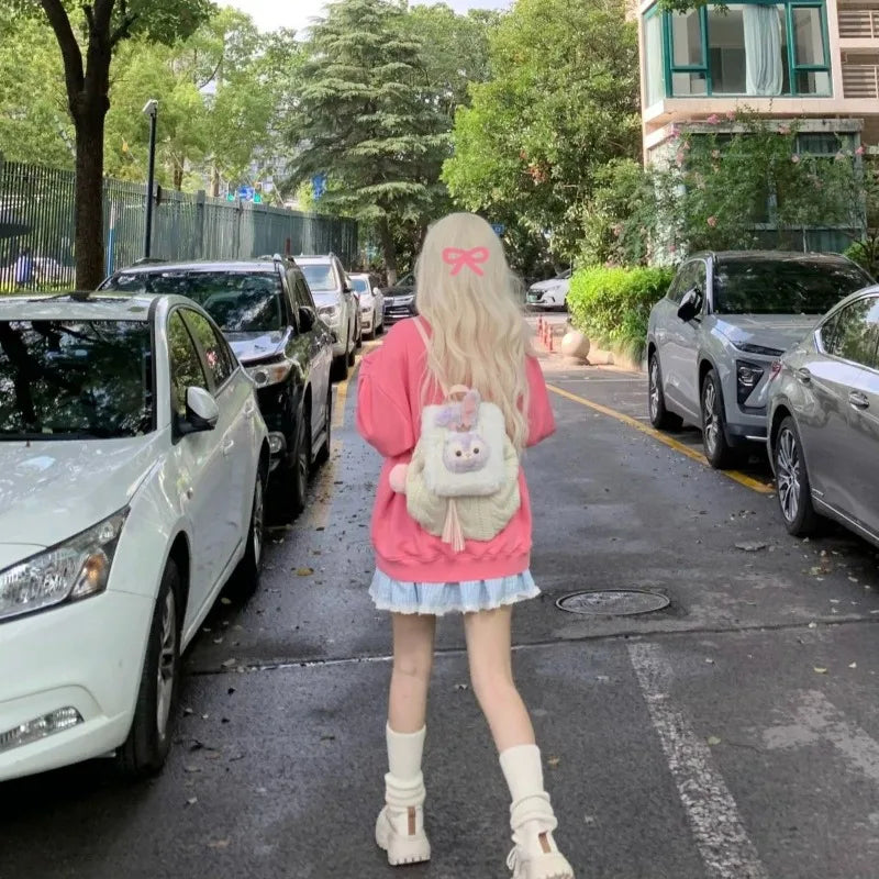 Kawaii Lolita Blue Plaid Mini Skirt Women Harajuku Y2k Aesthetic Bow Short Skirts Japanese Preppy Style Pleated Fairy Skirt 2024