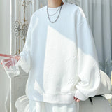 Autumn Hoodie Men Oversized Fashion White Round Neck Sweatshirt Men St