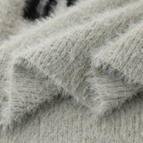 fashion knitted sweater mens winter o neck letters pullover streetwear unisex casual loose warm hairy sweaters jumper knitwear - 2025 streetwear drop, gothic aesthetic hoodie for winter, oversized streetwear hoodie