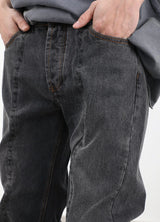 contorted fold design denim jean pants men straight biker jeans trousers 2023 fashion motorcycle unisex hip hop pants y2k pants unique jeans style 4183