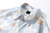 Dark Icon Full Prined Oversized Men's Shirt Short Sleeve Summer Streetwear Shirts for Men