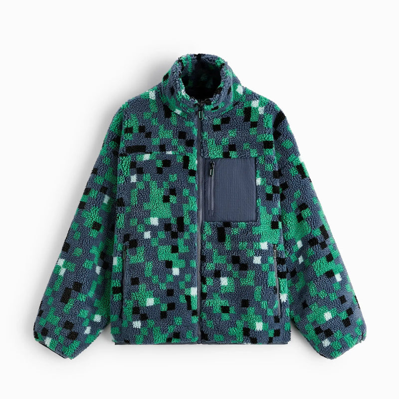 Leather Panel Streetwear Jacket Daily Fit Staple