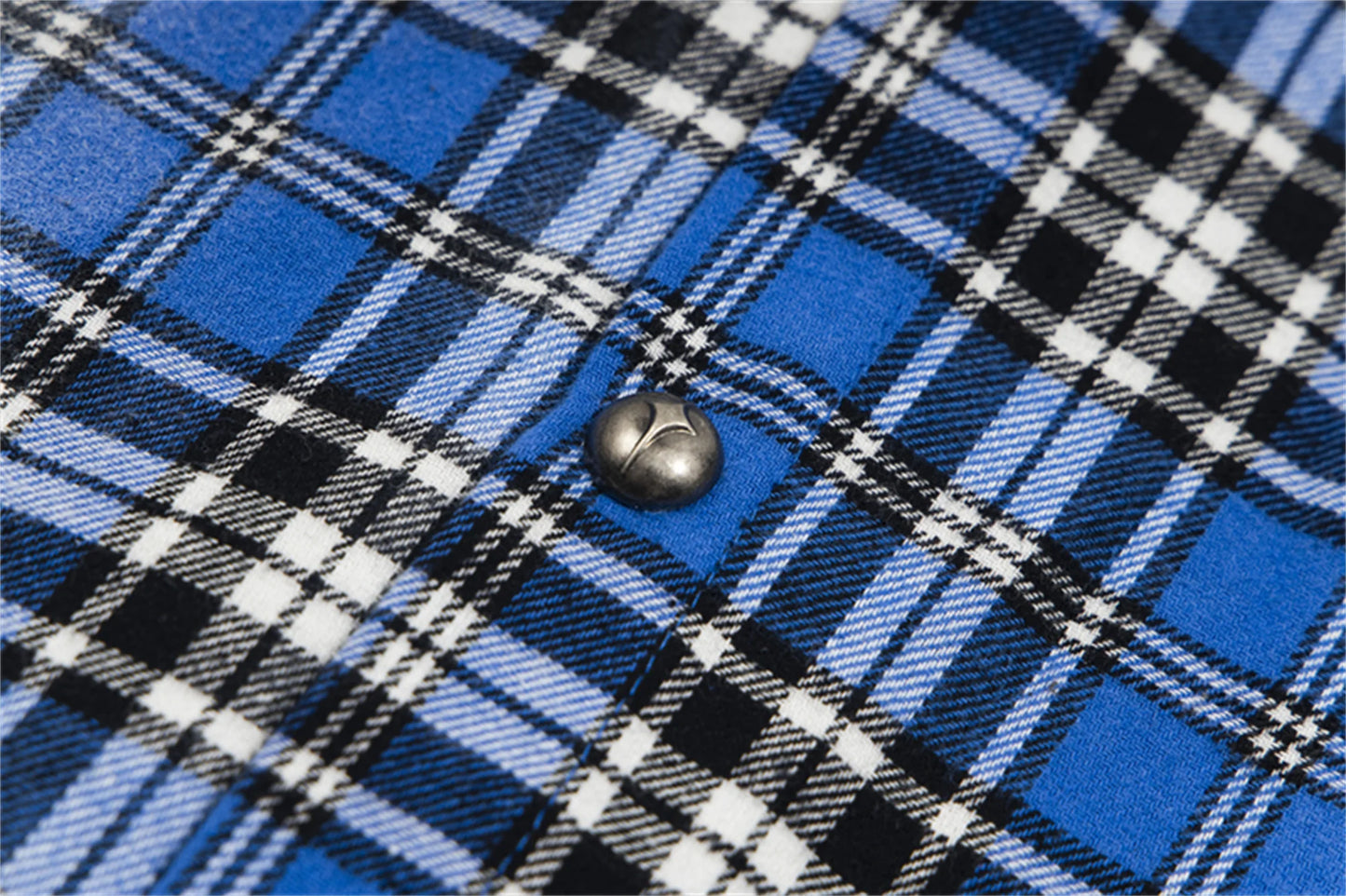 24SS New THUG CLUB Trendy Sword Print High-Street Cotton Vintage Plaid Shirt