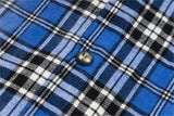 24SS New THUG CLUB Trendy Sword Print High-Street Cotton Vintage Plaid Shirt