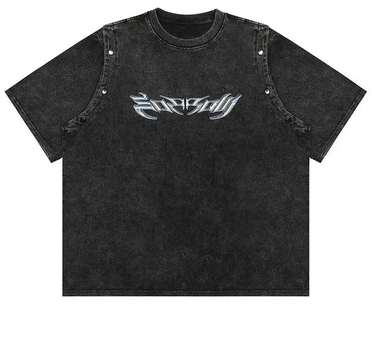 Skatercore Aesthetic piece – Summer Removable Sleeve Dressed Short Sleeve Knitted