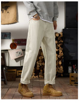 men classic fashion vintage loose casual plus size 28 42 ankle length white soft denim jeans pant cityboy harem jeans trousers unique jeans style 2095