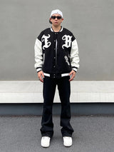 mens embroidery baseball jackets and coats casual single button patchwork hip hop streetwear warm bomber jacket outerwear nan - variant style 332da7 for streetwear fashion