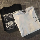 "Speculating" Graphic Unisex Streetwear Women Men Y2K T-Shirt