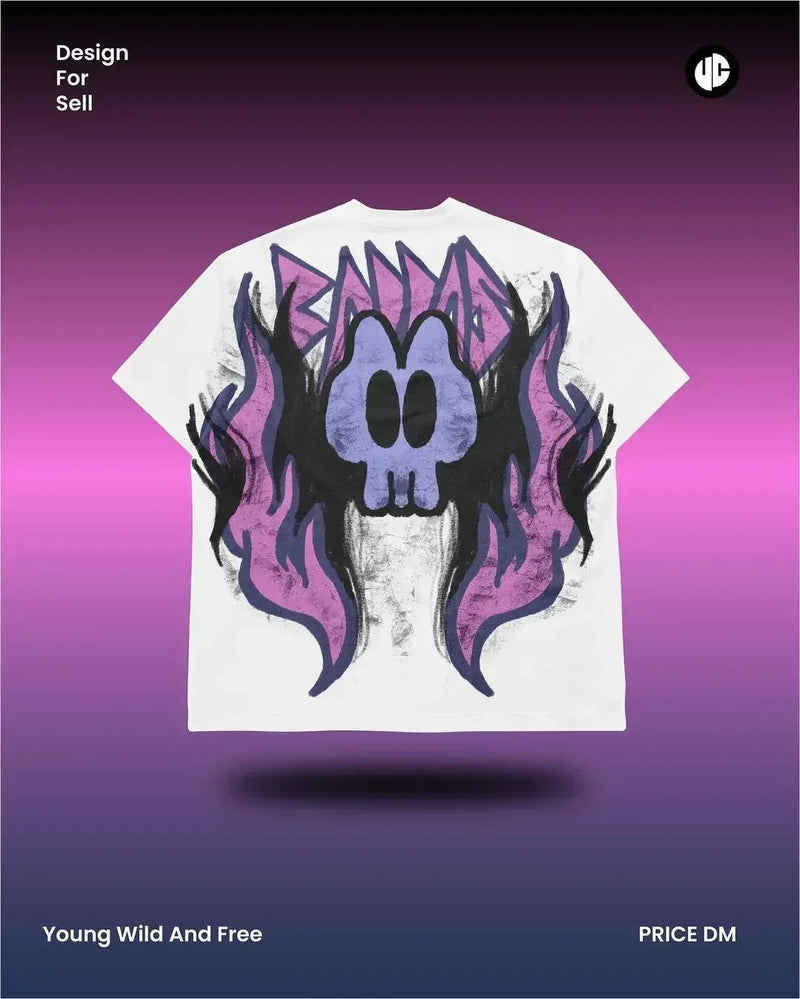 Y2K Manga Panel T-Shirt – Cry Scene Blur with Pastel Drip
