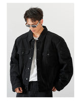 streetwear jacket featuring 2024 spring autumn new oversized armor padded jean coat for men turtle shell ripped denim jacket for men super size clothes design – premium quality jacket for men