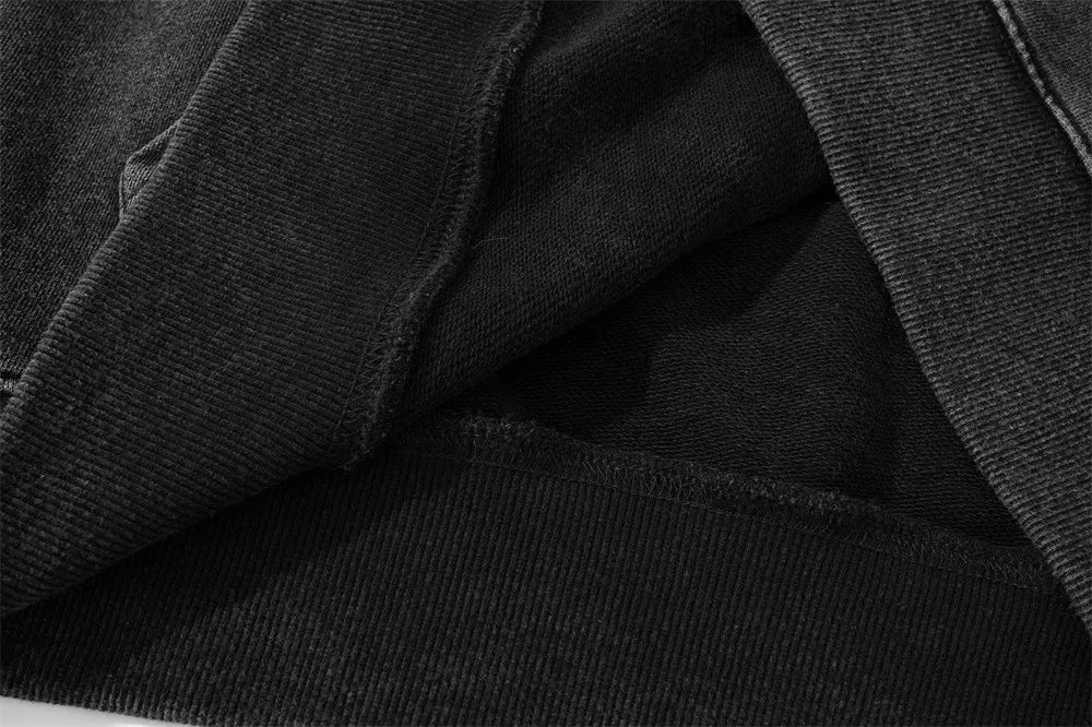 sadcore aesthetic drop featuring rainbowtouches man oversized hoodie vintage hip hop fashion printing cool stuff in the winter occident style clothes streetwear