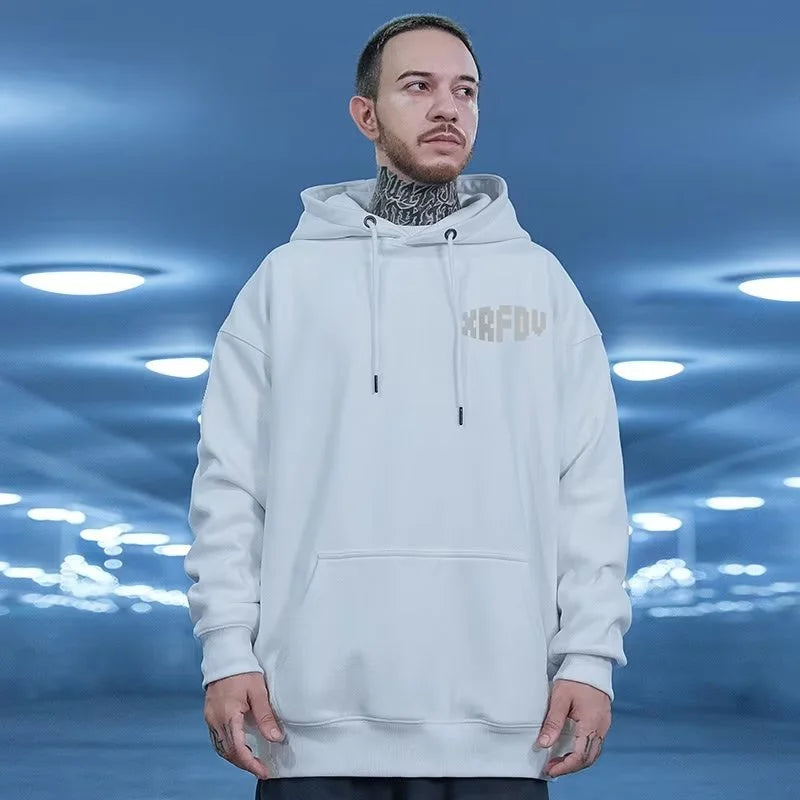 Funny Pixel Figure Graphic Hoodies For Men Autumn Y2K Streetwear Pullover