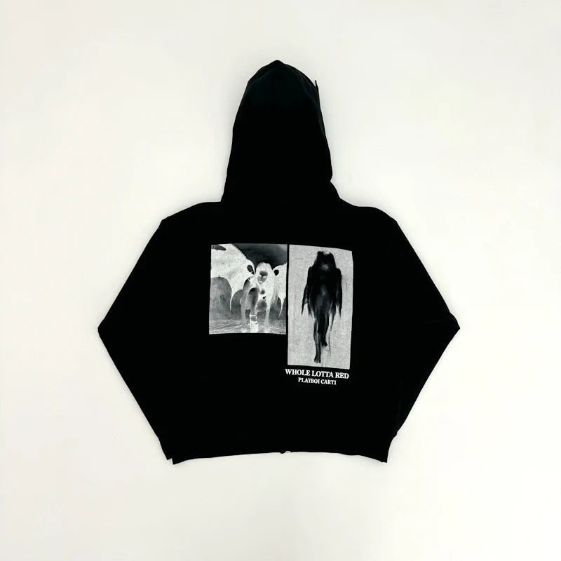 trapwear chrome print featuring new arrivals playboi carti whole lotta red fingers destroy lonely pullover hoodies hoody hooded sweatshirts velvet cotton u40