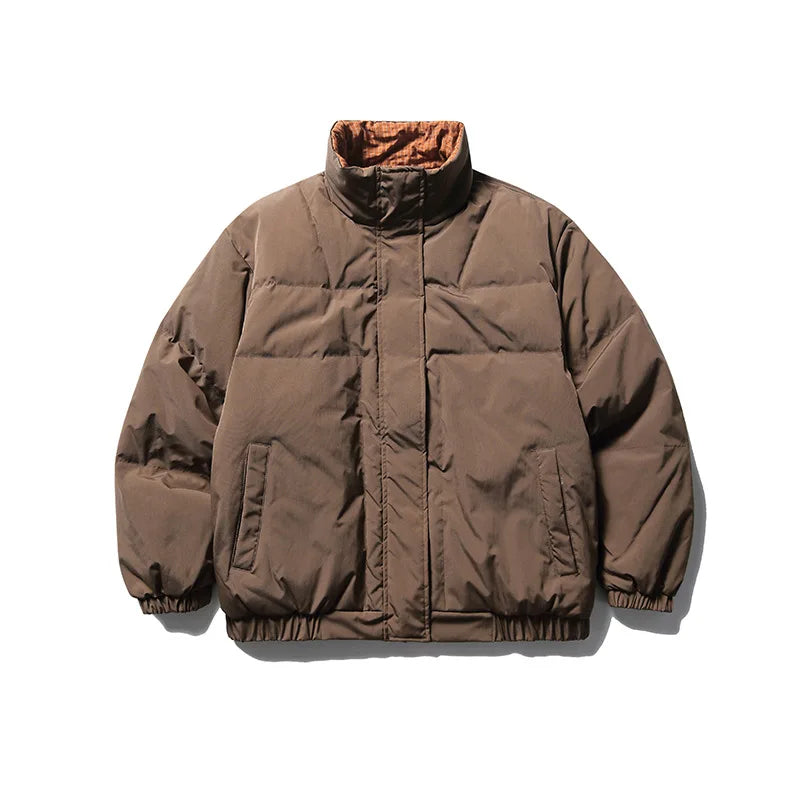 Men's Down Jackets Reversible Jacket 2023 Winter 90% White Duck Down Jacket Warm Coat Thick Outwear Hip Hop Streetwear