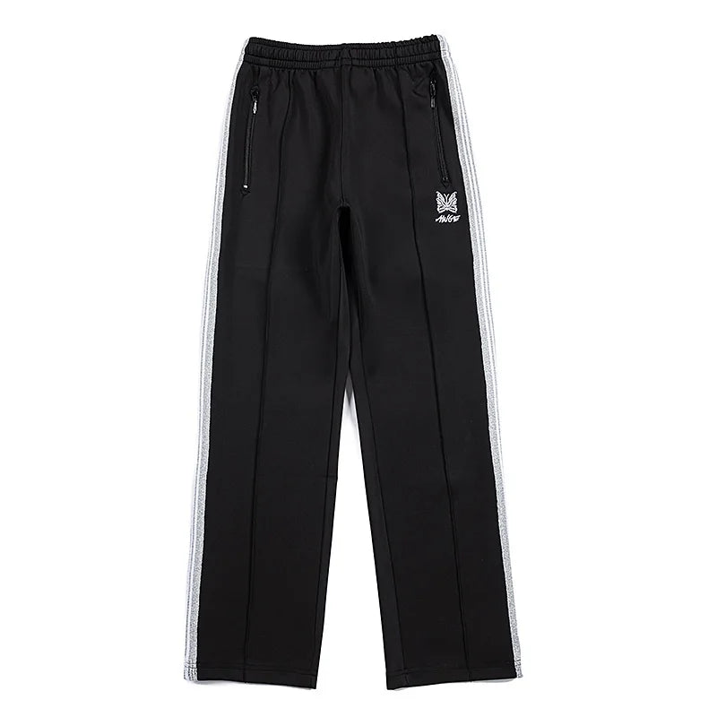 chaopai pattern embroidery loose casual pants side edge weaving straight leg pants men woman comfortable trousers urban fashion pants