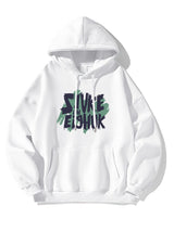 Autumn Design Letter Print Fleece Hoodies For Men Fashion Hip Hop Over