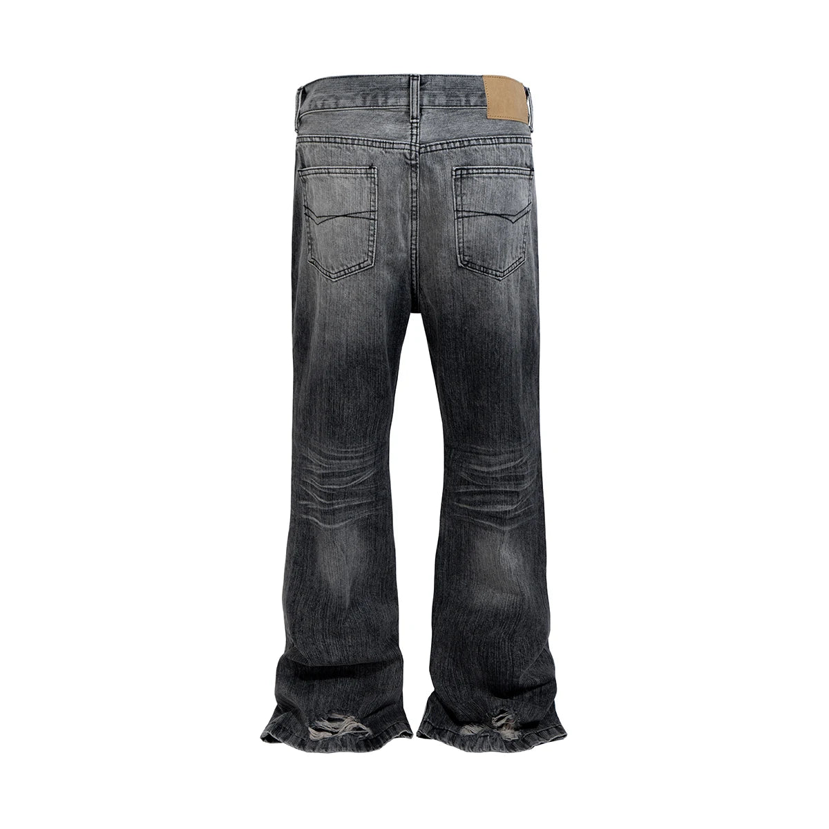 streetwear black washed ripped baggy flare jeans pants for men and women straight ropa hombre loose casual denim trousers urban skinny jeans