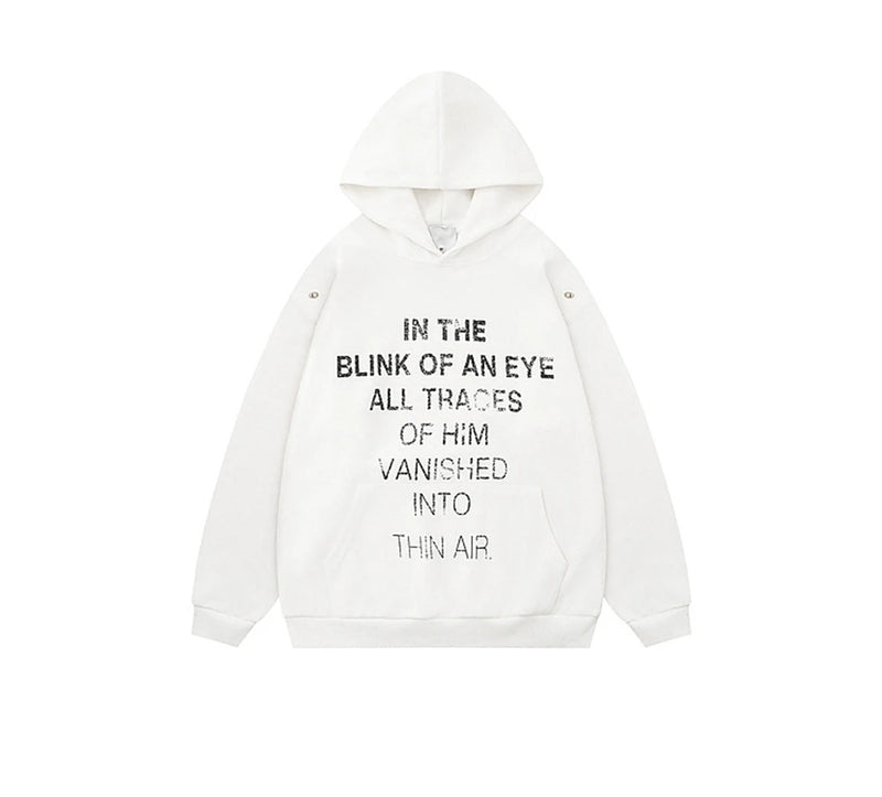 Men Hip Hop Hoodie Sweatshirt Streetwear 2024 Autumn Letter Graphic Ho