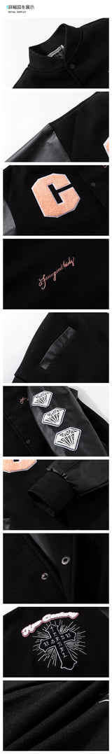 leather panel jacket, streetwear for men, men's streetwear fashion, oversized urban jacket, high quality cold-weather coat