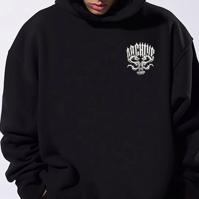 Mens Sweatshirt Street Style Oversize Loose Chicano Floral Feeling Com