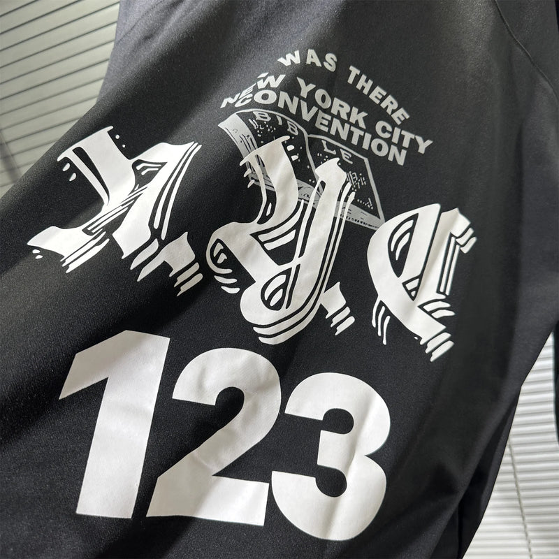 24ss RR123 Brand Fashion Letter Print Black Cotton Cardigan Hooded Sweatshirt High-Street Casual Zipper Hoodie For Winter