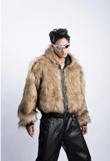 Integrated Fur Leather Men Cotton Jackets Thickened American High Street Motorcycle PU Leather Parkas Winter Couple Punk Outwear