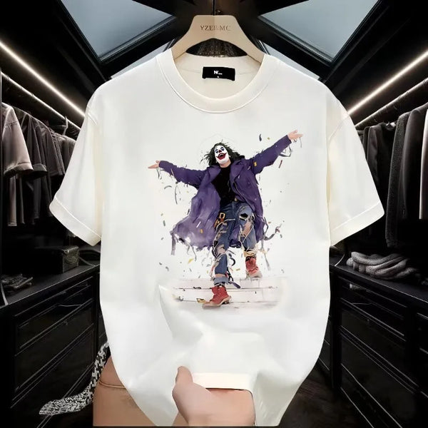 Gothic Tribal flame – New Summer Mens Cotton T Shirt American Oversized Loose Whit
