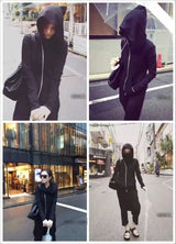 New Hoodies Men Zipper Cardigan Harajuku Black Sweatshirts Hip Hop Swa