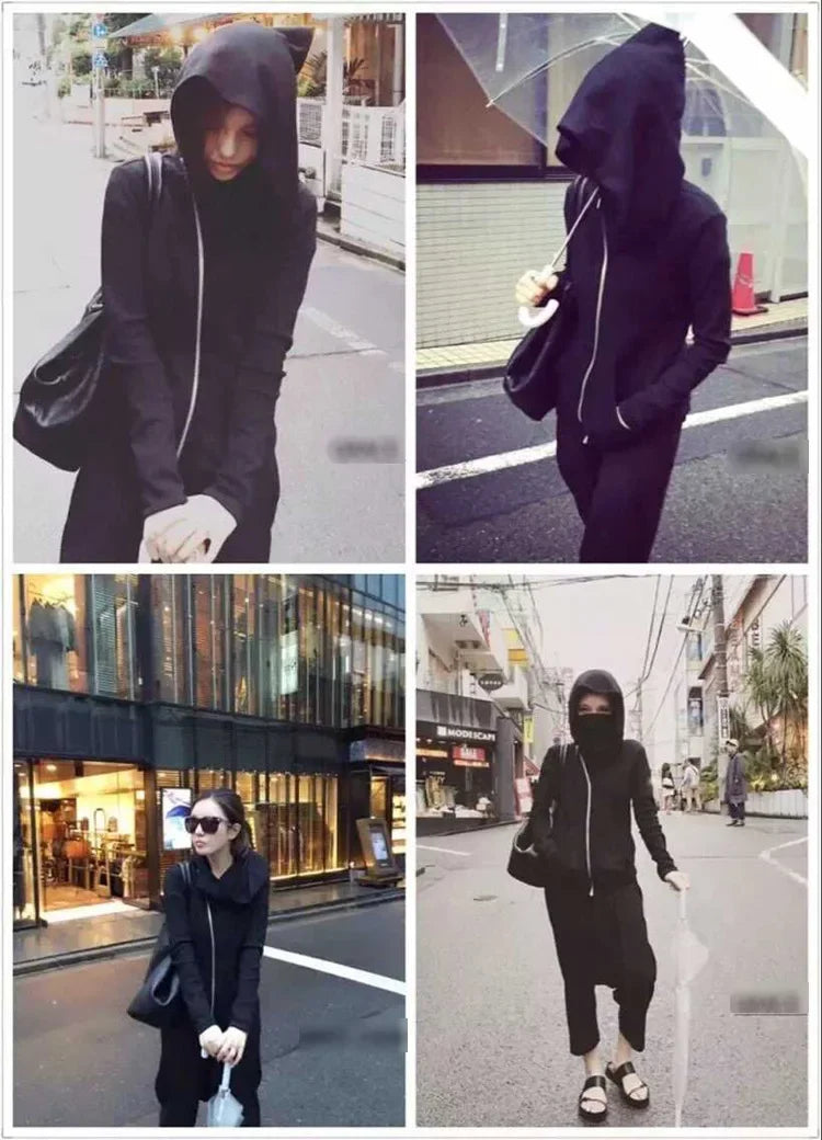 New Hoodies Men Zipper Cardigan Harajuku Black Sweatshirts Hip Hop Swa