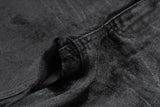 high street hand brushed glue sparkling baggy flare jeans for men y2k pantalones hombre leather pants oversized denim trousers unique jeans style 5966