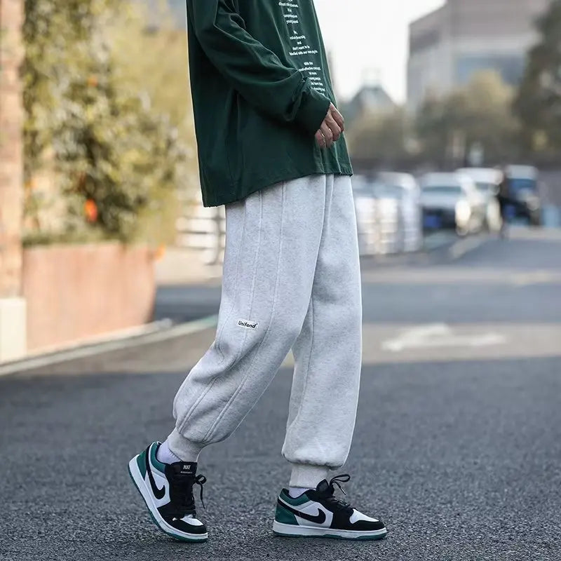 2023 autumn new light luxury fashion pants men all match loose casual sports pants all match boutique clothing simple style unique default style 3632