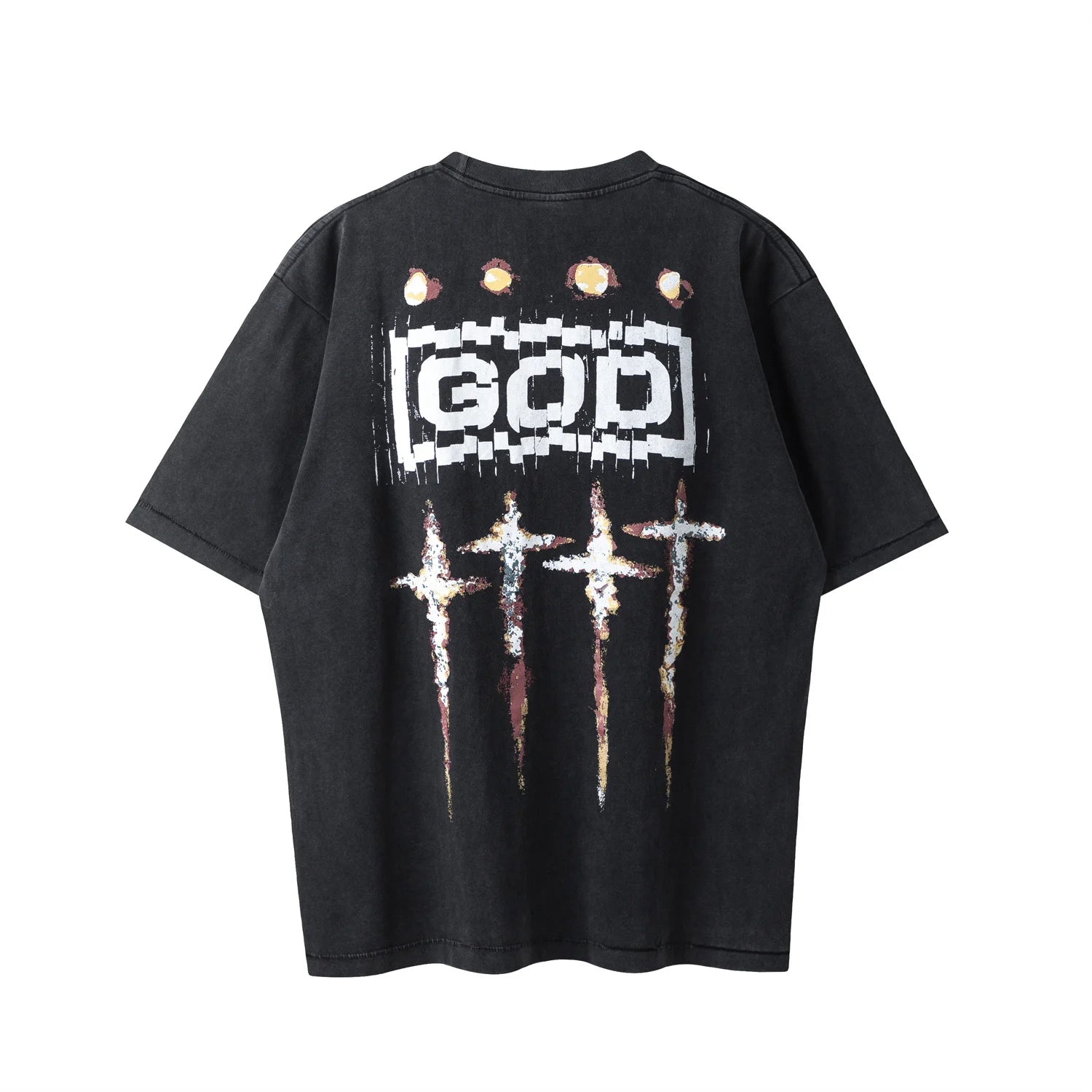 anime graphic tee featuring summer retro vintage fashion washed distressed high street t shirt tops