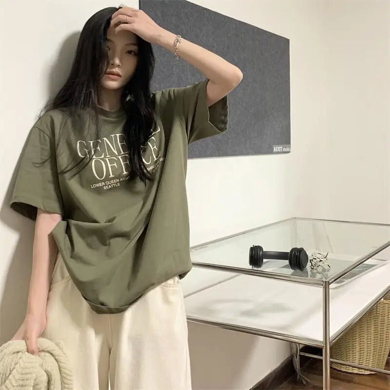 Glitchcore Crying angel – 100 Cotton Right Shoulder Slim Printed Short Sleeved T Shirt