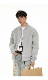 checkered varsity bomber, high-street look, men's streetwear fashion, trendy oversized fit, urban techwear design, modern hip