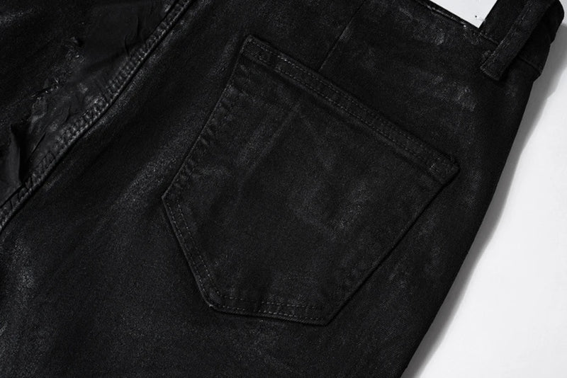 hi street flared jeans men broken patchwork denim pants streetwear harajuku luxury designer black jeans trousers male unique jeans style 364