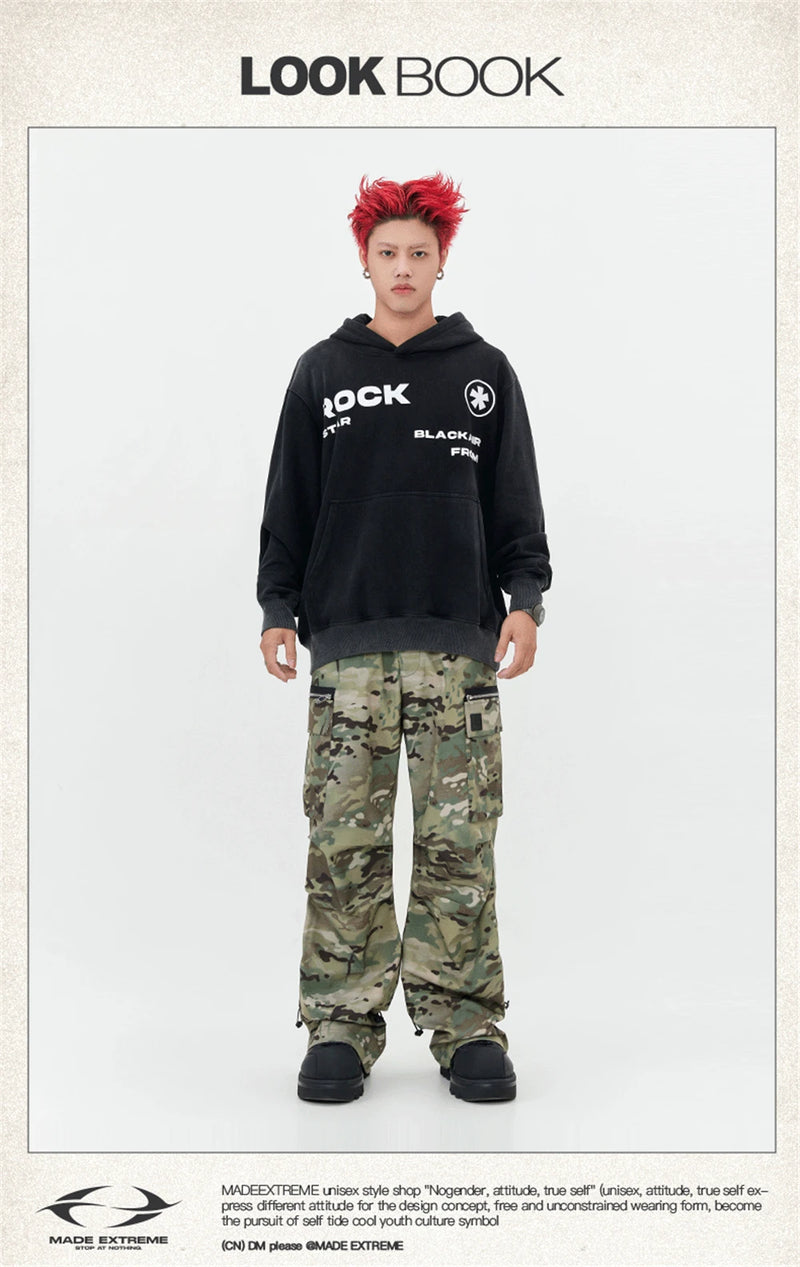 2023 Hip Hop Hoodie Streetwear Unisex Sweatshirt Letter Graphic Haraju