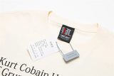 Skatercore Aesthetic print tee – Vintage Band Cobain Portrait Print Heavyweight Short Sleeve