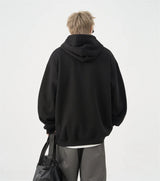 Oversized Urban Half Zip Hoodie – Winter Letter Embroidered Baggy Hoodies For Men Y2K Vintage Streetwear Hooded Sweatshirt Hip Hop Fashion Fleece Pullover Hoody | Zip Knit Drop #205