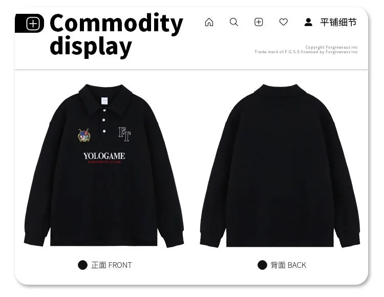 Polo shirt with lapel collar
