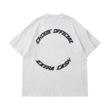 Harajuku Broken heart – Y2K Streetwear Reflective Strip White Black Oversized T Shir