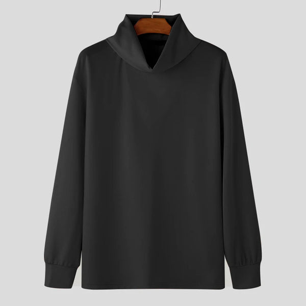 Fashion Casual Style Tops Incerun New Mens Pile Collar Design Hoodies
