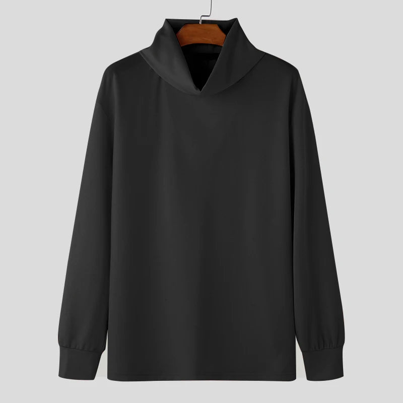 Fashion Casual Style Tops Incerun New Mens Pile Collar Design Hoodies
