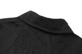 Back Zipper Vibe Style Black Long Sleeve Shirts Jackets for Men Streetwear Y2k Baggy Ropa Hombre Camisas Oversized Loose Coat