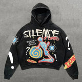 Sadcore Shirt – Harajuku Oversized Vintage Surprised Mummy Print Hoodies – Streetwear Fashion for Men & Women