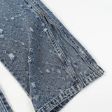 distressed ripped vintage blue baggy jeans men multi pocket cargo jeans casual loose denim pants streetwear harajuku jeans military streetwear pants