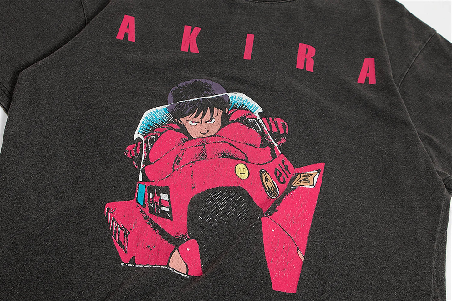 cyberpunk oversized shirt featuring 24ss summer vintage retro anime printing high street t shirt tops