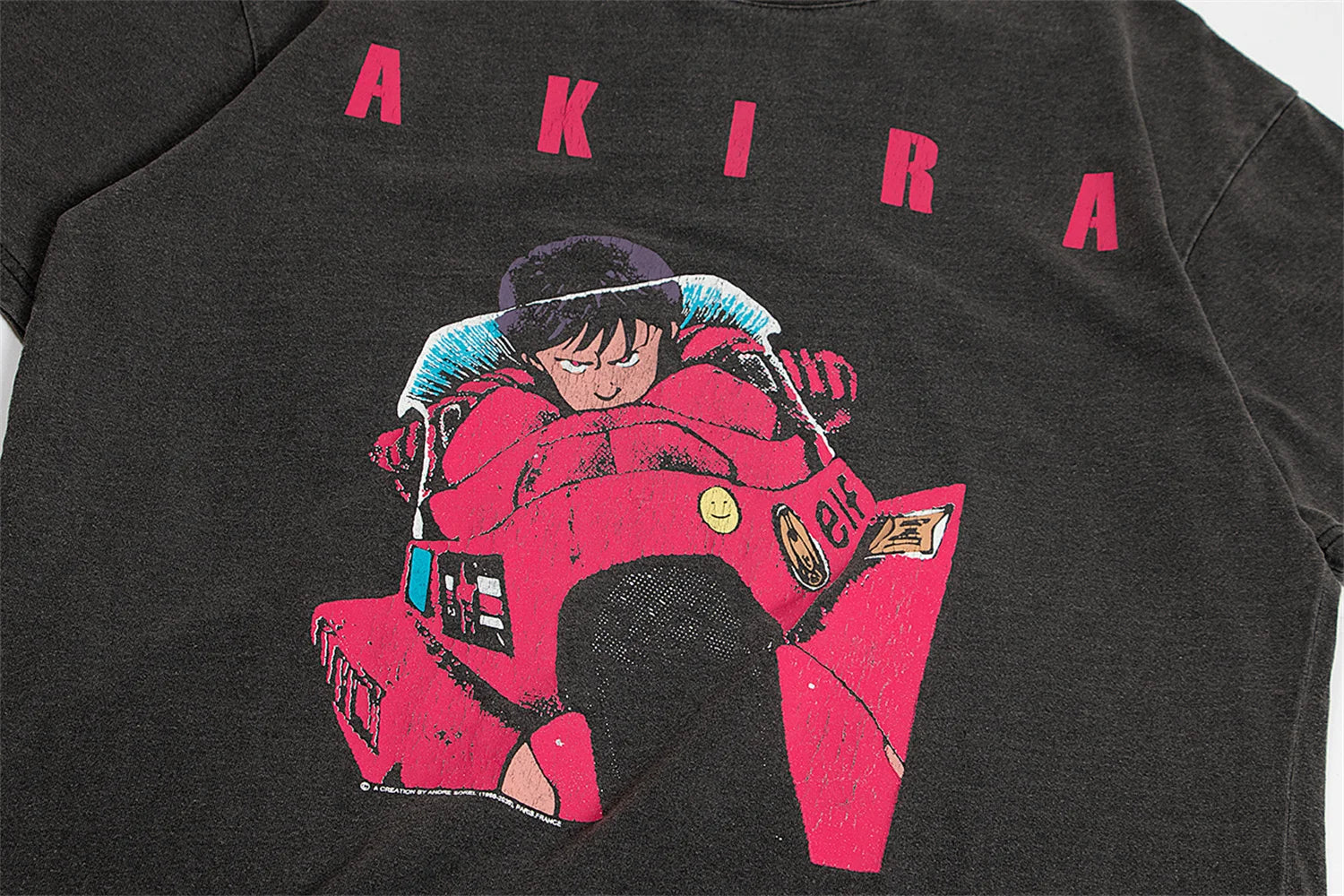 cyberpunk oversized shirt featuring 24ss summer vintage retro anime printing high street t shirt tops